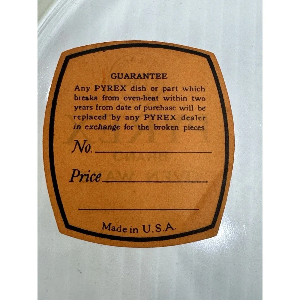 Vintage Pyrex Brand Oven Ware Clear Glass Pie Plate #209 Original Box & Label 9